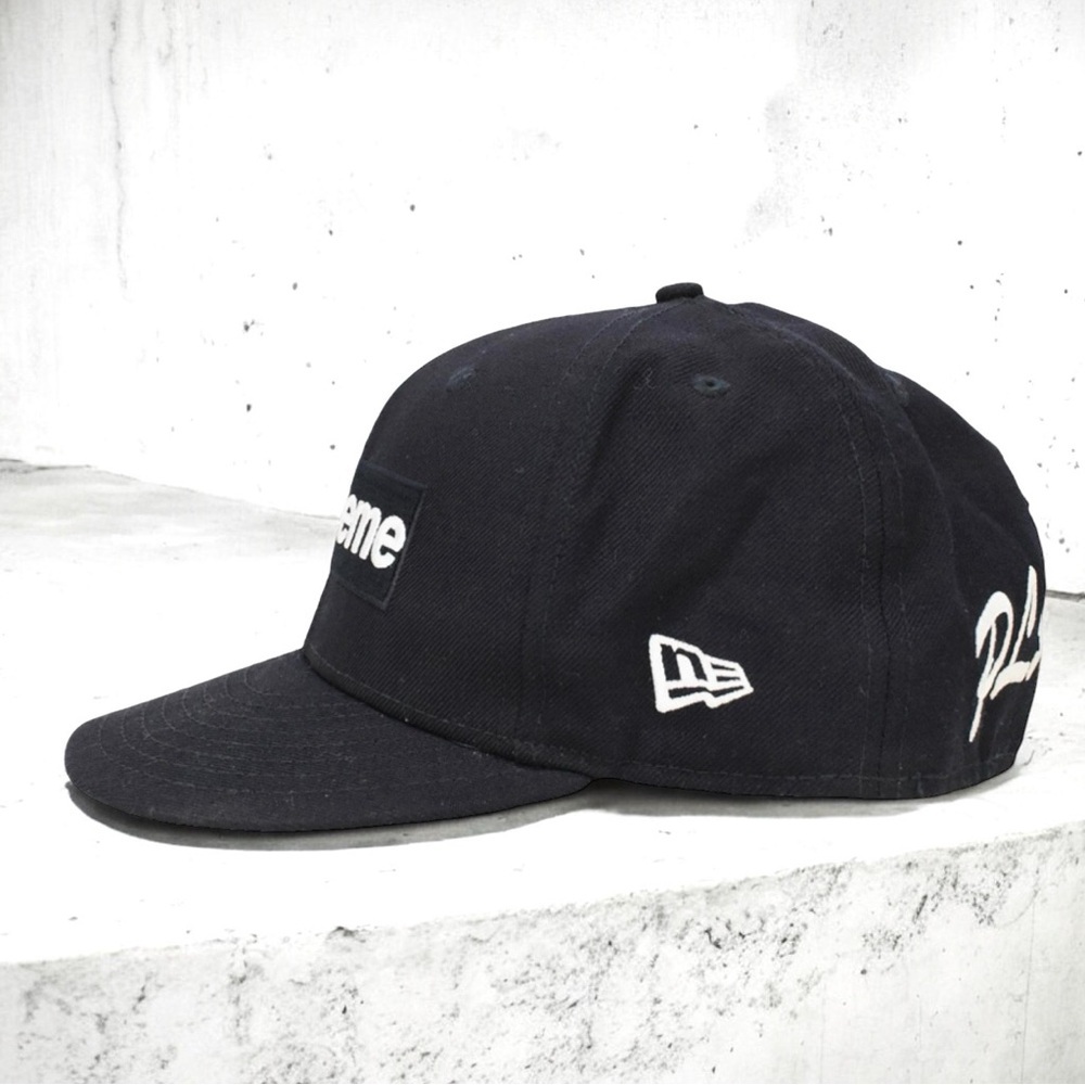 Supreme X Playboy Mens New Era Hat Black Baseball Trucker Cap Hat Size 7-5/8 NEW
